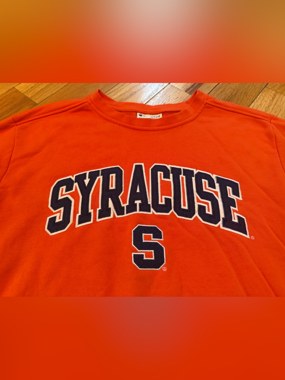 Champion Syracuse University Orange Crewneck Sweatshirt Men’s Size SMALL - Picture 2 of 11